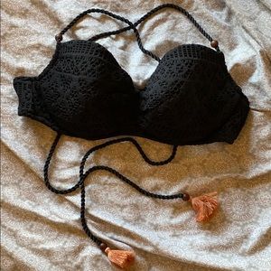 Victoria Secret Crochet Cross Back Swim Top